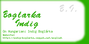 boglarka indig business card